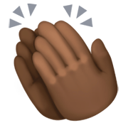 👏🏿 Emoji Mãos Aplaudindo: Pele Escura na Facebook 3.0.