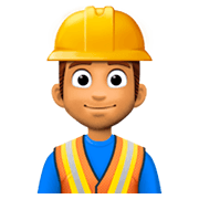 👷🏽 Emoji Bauarbeiter(in): mittlere Hautfarbe Facebook 3.0.