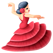 💃🏻 Emoji Mulher Dançando: Pele Clara na Facebook 3.0.