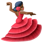 💃🏿 Emoji tanzende Frau: dunkle Hautfarbe Facebook 3.0.