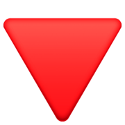 Emoji 🔻 Triangolo Rosso Con Punta Verso Il Basso su Facebook 3.0.