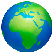 🌍 Emoji Globus mit Europa und Afrika Facebook 3.0.