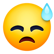 Emoji 😓 Faccina Sudata su Facebook 3.0.