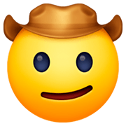 Emoji 🤠 Faccina Con Cappello Da Cowboy su Facebook 3.0.