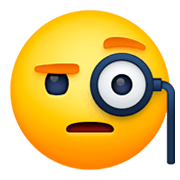 Emoji 🧐 Faccina Con Monocolo su Facebook 3.0.