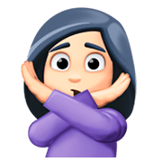 Emoji 🙅🏻 Persona Che Fa Segno Di No: Carnagione Chiara su Facebook 3.0.