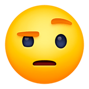 Emoji 🤨 Faccia Con Sopracciglia Alzate su Facebook 3.0.