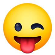 Emoji 😜 Faccina Che Fa L’occhiolino E Mostra La Lingua su Facebook 3.0.