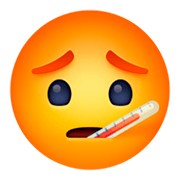 🤒 Emoji Gesicht mit Fieberthermometer Facebook 3.0.