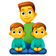 Emoji 👨‍👦‍👦 Famiglia: Uomo, Bambino E Bambino su Facebook 3.0.