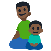 Emoji 👨🏿‍👦🏿 Famiglia - Uomo, Bambino: Carnagione Scura su Facebook 3.0.