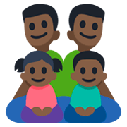 👨🏿‍👨🏿‍👧🏿‍👦🏿 Emoji Familia - Hombre, Hombre, Niña, Niño: Tono De Piel Oscuro en Facebook 3.0.