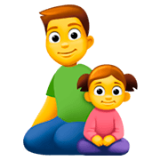Emoji 👨‍👧 Famiglia: Uomo E Bambina su Facebook 3.0.