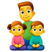 👨‍👧‍👦 Emoji Familie: Mann, Mädchen und Junge Facebook 3.0.