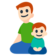 Emoji 👨🏻‍👦🏻 Famiglia - Uomo, Bambino: Carnagione Chiara su Facebook 3.0.