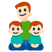 👨🏻‍👦🏻‍👦🏻 Emoji Familia - Hombre, Niño, Niño: Tono De Piel Claro en Facebook 3.0.