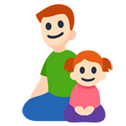 👨🏻‍👧🏻 Emoji Familie - Mann, Mädchen: helle Hautfarbe Facebook 3.0.