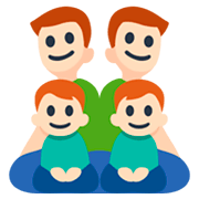 Emoji 👨🏻‍👨🏻‍👦🏻‍👦🏻 Famiglia - Uomo, Uomo, Bambino, Bambino: Carnagione Chiara su Facebook 3.0.