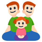 👨🏻‍👨🏻‍👧🏻 Emoji Família - Homem, Homem, Menina: Pele Clara na Facebook 3.0.