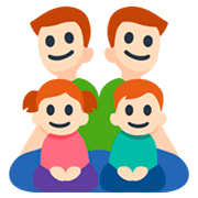 👨🏻‍👨🏻‍👧🏻‍👦🏻 Emoji Familie - Mann, Mann, Mädchen, Junge: helle Hautfarbe Facebook 3.0.
