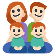 👨🏻‍👩🏻‍👦🏻‍👦🏻 Emoji Família - Homem, Mulher, Menino, Menino: Pele Clara na Facebook 3.0.