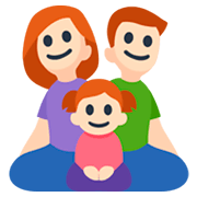 👨🏻‍👩🏻‍👧🏻 Emoji Familia - Hombre, Mujer, Niña: Tono De Piel Claro en Facebook 3.0.