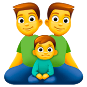 👨‍👨‍👦 Emoji Familie: Mann, Mann und Junge Facebook 3.0.