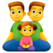👨‍👨‍👧 Emoji Familia: Hombre, Hombre, Niña en Facebook 3.0.