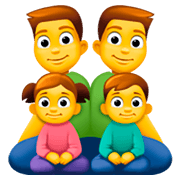 Emoji 👨‍👨‍👧‍👦 Famiglia: Uomo, Uomo, Bambina E Bambino su Facebook 3.0.