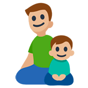 👨🏼‍👦🏼 Emoji Familia - Hombre, Niño: Tono De Piel Claro Medio en Facebook 3.0.
