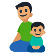 👨🏽‍👦🏽 Emoji Familie - Mann, Junge: mittlere Hautfarbe Facebook 3.0.