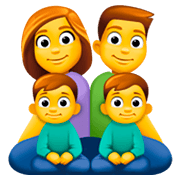 👨‍👩‍👦‍👦 Emoji Familia: Hombre, Mujer, Niño, Niño en Facebook 3.0.