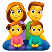 👨‍👩‍👧‍👦 Emoji Familie: Mann, Frau, Mädchen und Junge Facebook 3.0.