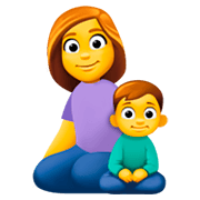 Emoji 👩‍👦 Famiglia: Donna E Bambino su Facebook 3.0.