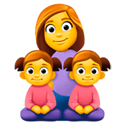 👩‍👧‍👧 Emoji Família: Mulher, Menina E Menina na Facebook 3.0.