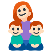 👩🏻‍👦🏻‍👦🏻 Emoji Família - Mulher, Menino, Menino: Pele Clara na Facebook 3.0.