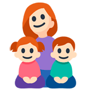 👩🏻‍👧🏻‍👦🏻 Emoji Familia - Mujer, Niña, Niño: Tono De Piel Claro en Facebook 3.0.