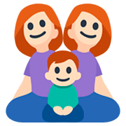 Emoji 👩🏻‍👩🏻‍👦🏻 Famiglia - Donna, Donna, Bambino: Carnagione Chiara su Facebook 3.0.