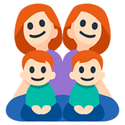 👩🏻‍👩🏻‍👦🏻‍👦🏻 Emoji Familia - Mujer, Mujer, Niño, Niño: Tono De Piel Claro en Facebook 3.0.