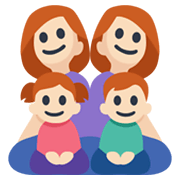 👩🏻‍👩🏻‍👧🏻‍👦🏻 Emoji Família - Mulher, Mulher, Menina, Menino: Pele Clara na Facebook 3.0.