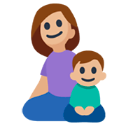 👩🏼‍👦🏼 Emoji Familia - Mujer, Niño: Tono De Piel Claro Medio en Facebook 3.0.