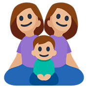 👩🏼‍👩🏼‍👦🏼 Emoji Familie - Frau, Frau, Junge: mittelhelle Hautfarbe Facebook 3.0.