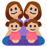 👩🏼‍👩🏼‍👧🏼‍👧🏼 Emoji Familia - Mujer, Mujer, Niña, Niña: Tono De Piel Claro Medio en Facebook 3.0.