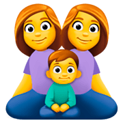 Emoji 👩‍👩‍👦 Famiglia: Donna, Donna E Bambino su Facebook 3.0.