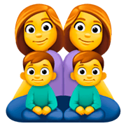 👩‍👩‍👦‍👦 Emoji Familia: Mujer, Mujer, Niño, Niño en Facebook 3.0.