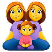 Emoji 👩‍👩‍👧 Famiglia: Donna, Donna E Bambina su Facebook 3.0.