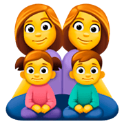 Emoji 👩‍👩‍👧‍👦 Famiglia: Donna, Donna, Bambina E Bambino su Facebook 3.0.