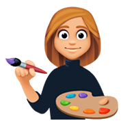 Emoji 👩🏼‍🎨 Artista Donna: Carnagione Abbastanza Chiara su Facebook 3.0.