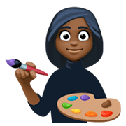 👩🏿‍🎨 Emoji Artista Mujer: Tono De Piel Oscuro en Facebook 3.0.