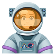 👩🏻‍🚀 Emoji Astronauta Mulher: Pele Clara na Facebook 3.0.